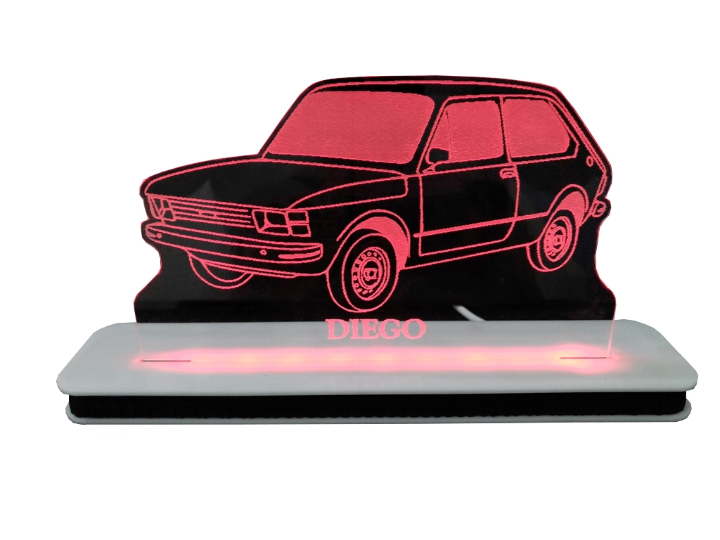 Luminária de LED Carros - 147 - com Nome Personalizado