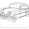 Vetor DXF, Corel, SVG, para corte a Laser e Router - Carros - Belair 1954